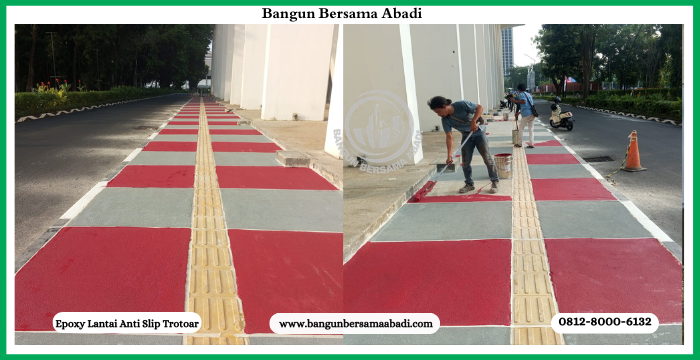 Epoxy Lantai Anti Slip Trotoar
